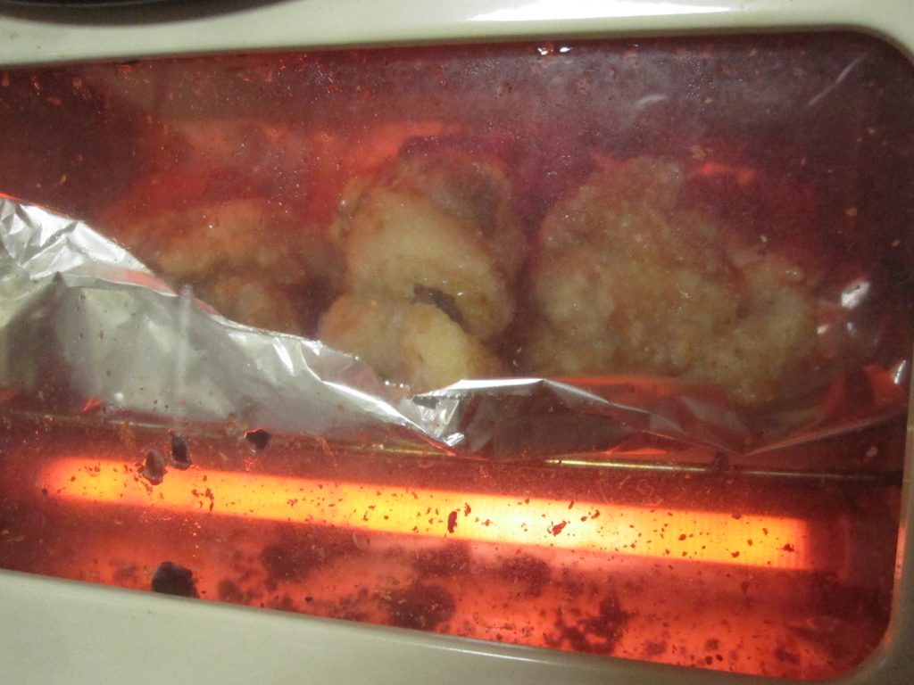唐揚げ・鶏肉チキンをオーブントースターで温める